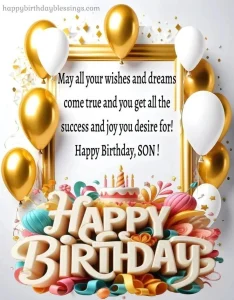 blessing birthday wishes for son 