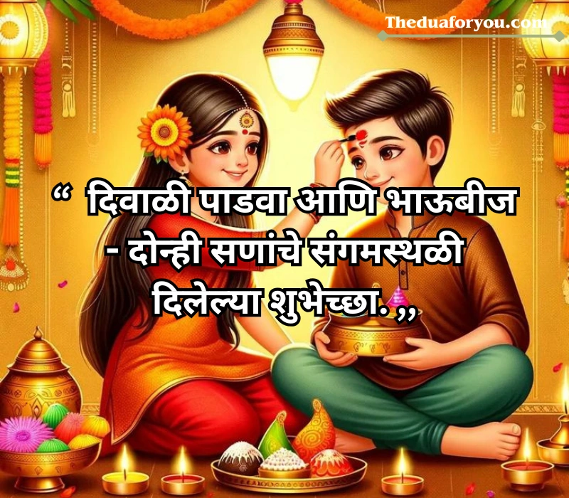 Diwali Padwa And Bhaubeej Wishes In Marathi