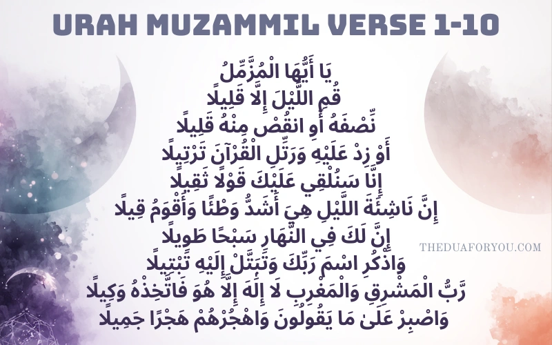 urah Muzammil Verse 1-10